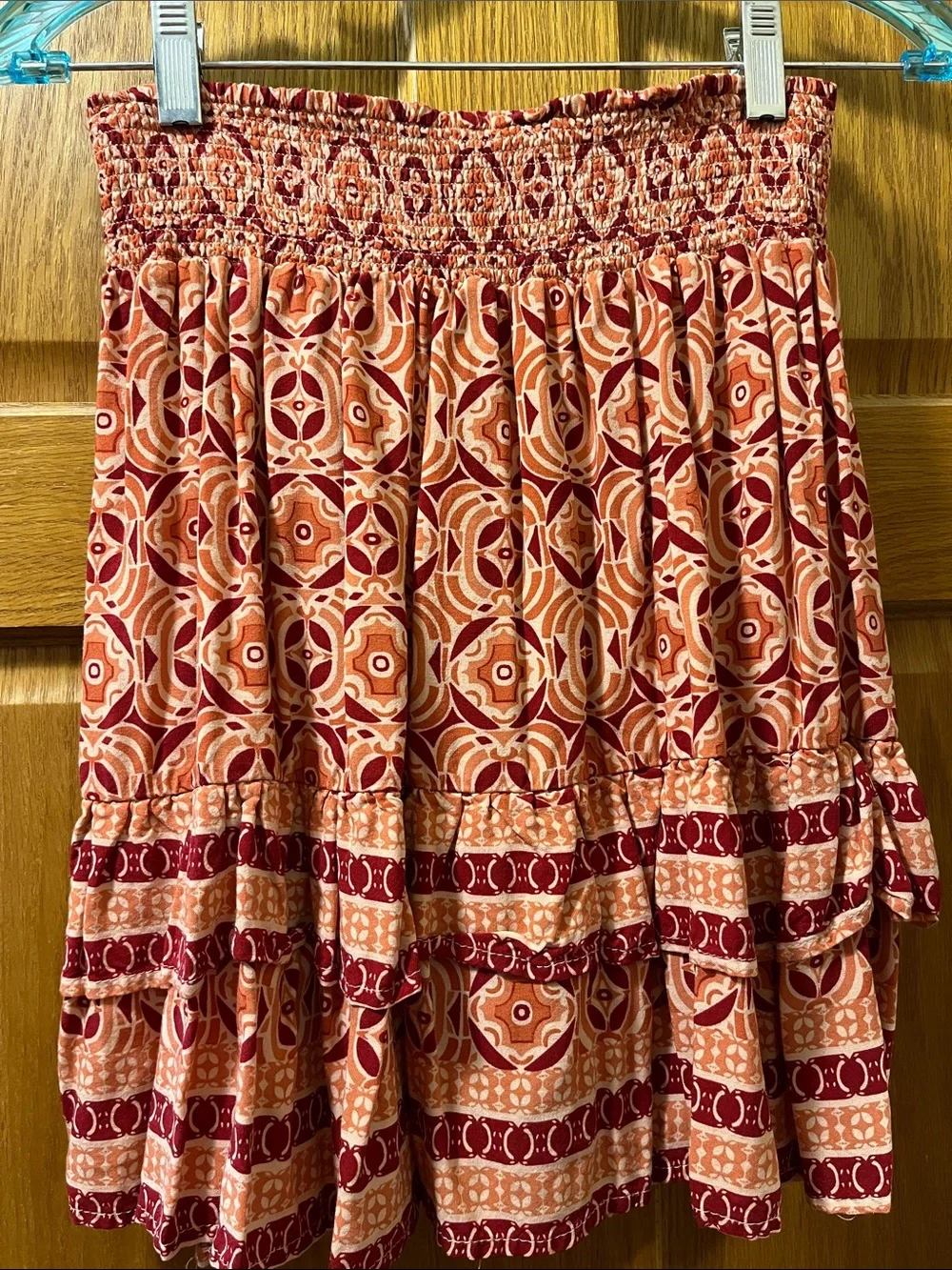 Rachel Zoe Pink and Red Printed Skirt. C & C top